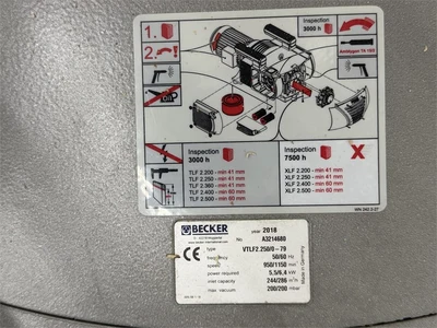 Used 2018 BECKER VTLF2.250/0-79 Vacuum Pumps Washington US | MachineryMax #1295188