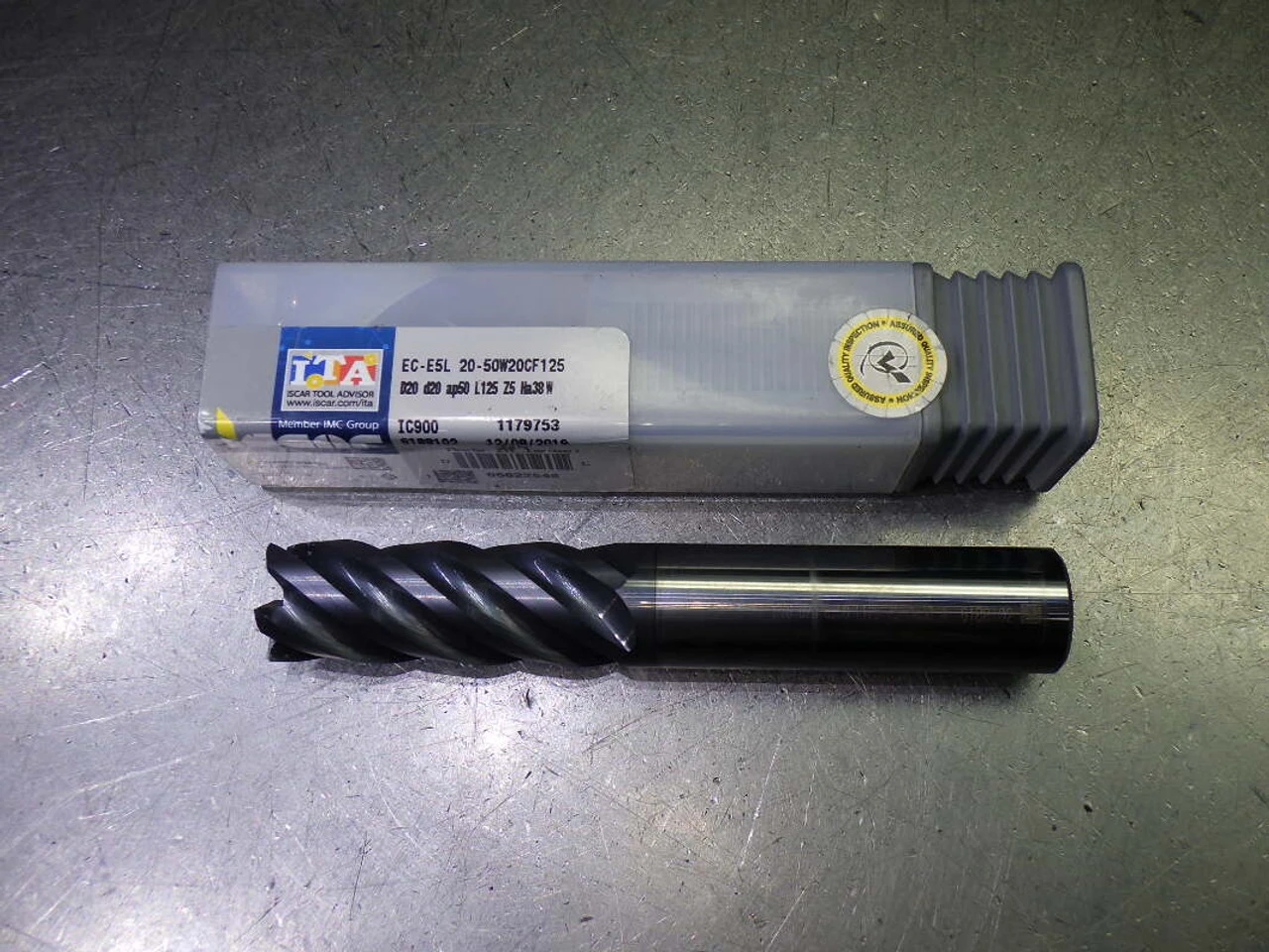 Iscar 20mm 5 Flute Carbide CC Endmill 20mm Shank EC-E5L 20-50W20CF125 (LOC2267)