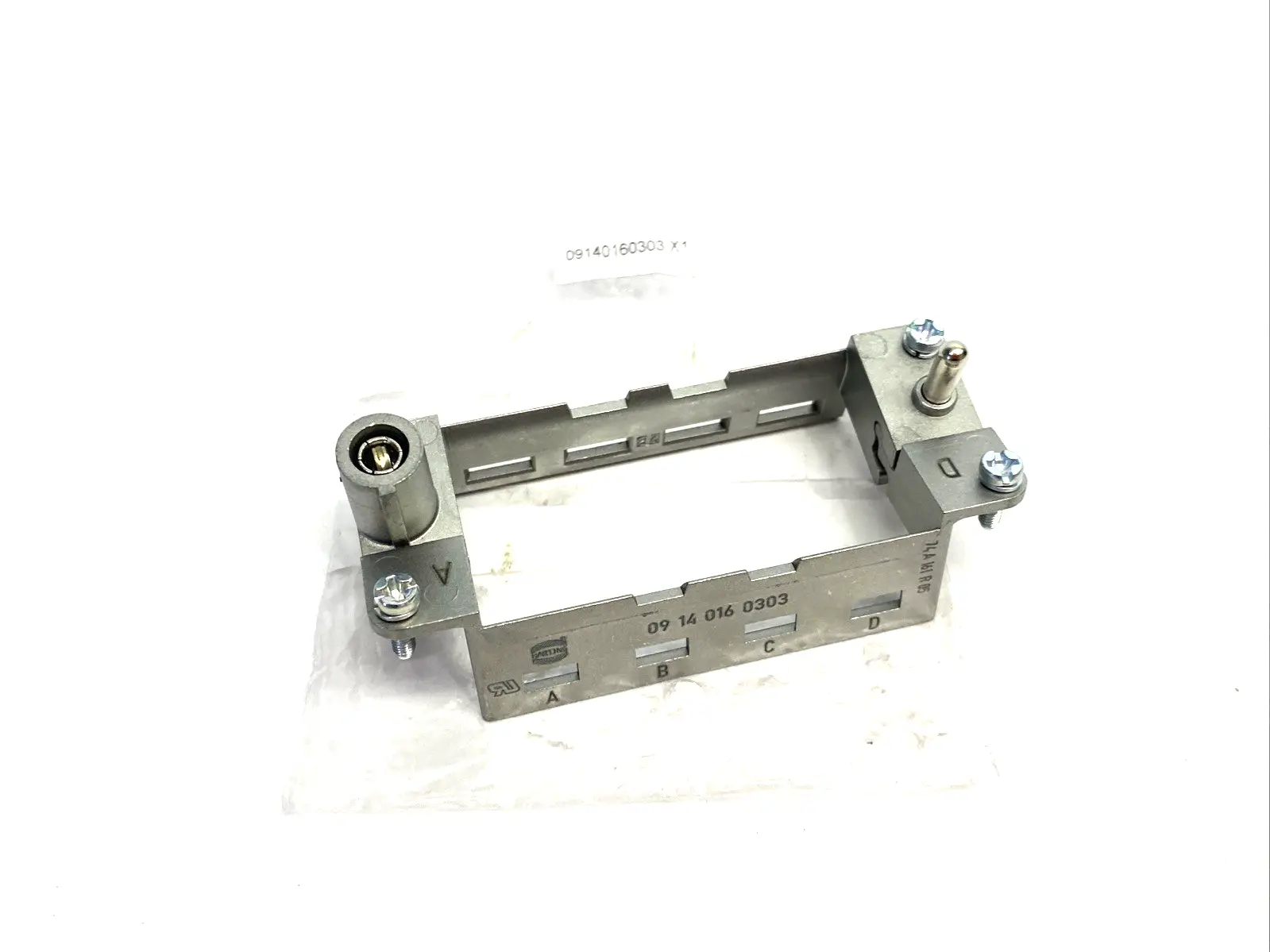 | Harting 09140160303 Han Modular Frame 16 Hood 4 Module A-D - New – Open box