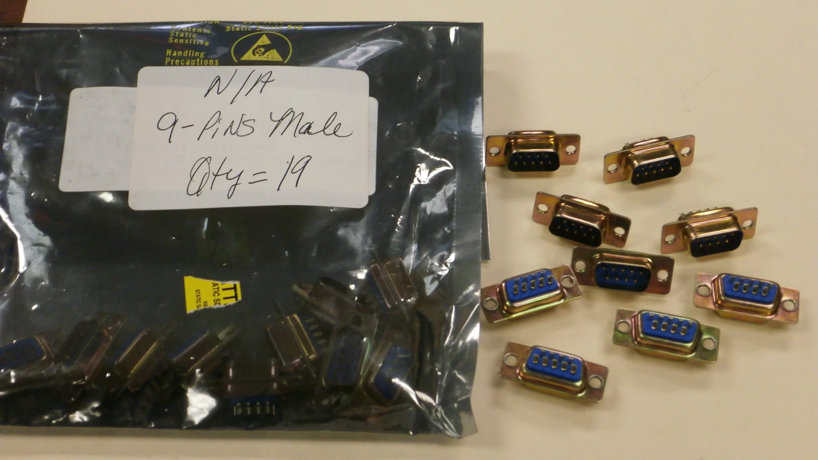 New 9-pin Male to Male D-sub Connectors (Qty 3)