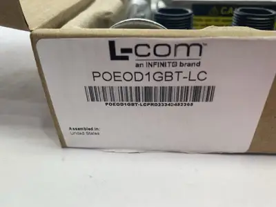 New | in-Stock L-Com PoE Injector, Metal Industrial IP67 Outdoor, Gigabit Misc Networking Equipment Michigan US | Maverick Industrial Sales #1393317