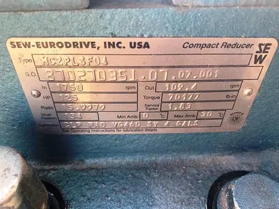 Dryer, Paddle, S/st, 30" x 48", Plows, 125 HP #S743956