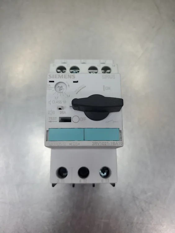 Used Siemens 3RV1021-1BA10 Motor Starter Protector, 2 Amp Motor Controllers South Carolina US | Palmetto Automation #1158950