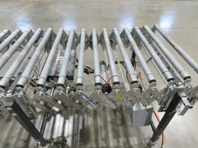Best Flex 30"x 22' Expandable Power Roller Conveyor 36" Accumulation Zones 120V