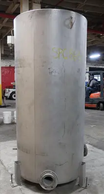 SPC8680  Tank 350 gallon vertical tank, Stainless Steel, flat
