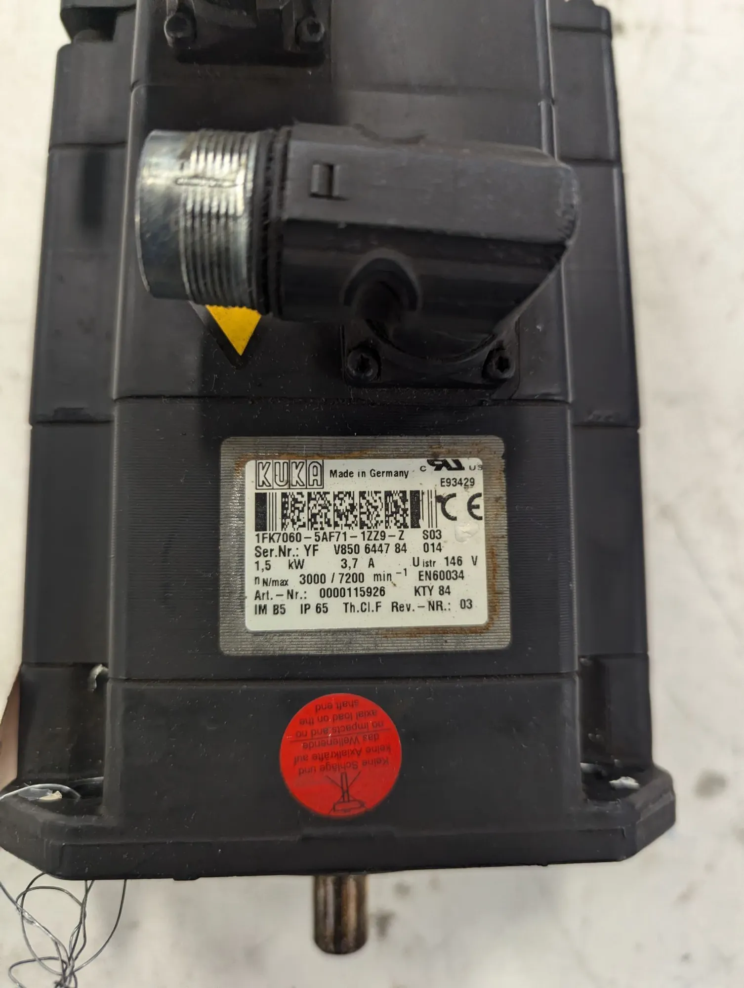 USED KUKA 1FK7060-5AF71-1ZZ9-Z