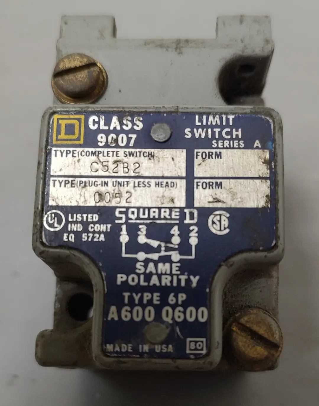 USED Square D 9007C52B2