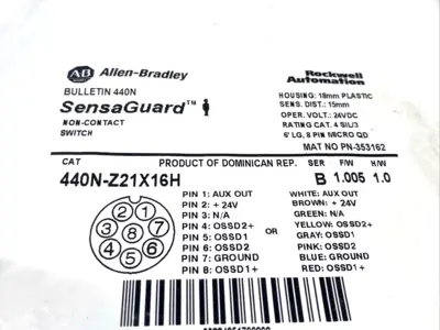 440N-Z21X16H | Allen Bradley  Ser. B SensaGuard Non-Contact Switch 18mm Dia. - New