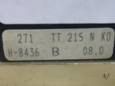 Used EUPEC TT 215 N 22 KOF Misc Electrical & Power Parts Michigan US | Ideal Machinery #1318588
