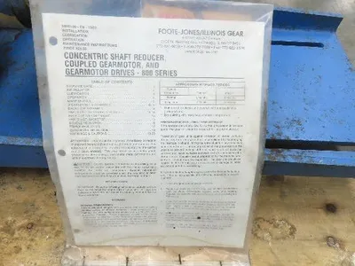 Foote Jones 823-MS823-213 Line-o-Motor Inline Gearbox 14:1 Reducer 125 RPM 36Hp