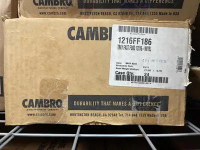 New | in-Stock Cambro New Cambro 1216FF186 12" x 16" Navy Blue Fast Food Serving Tray - 24/Case Restaurant Front of House Furnishings Illinois US | Falcon Restaurant Supply #1376131