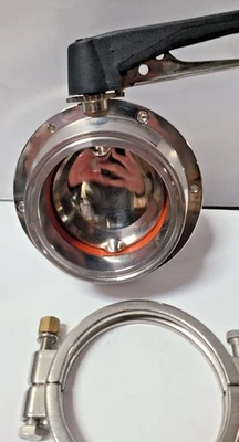 304L 4" AISI 143/11 MANUAL 2 POSITION BUTTERFLY VALVE Stainless Steel