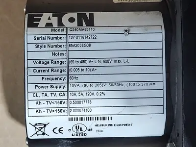 Used EATON IQ260MA65110 Misc Electrical & Power Parts British Columbia CA | Lenmark #1439785