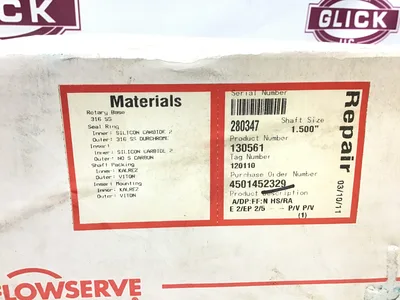 Flowserve 130561 Rotary Base Mechanical Seal Shaft 1.500″ 316SS