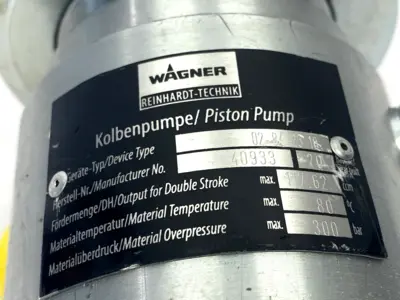 40933, 02-84-25 10, 02842510 | Wagner Reinhardt-Technik 02-84-25 10 Piston Pump 02842510 40933 - Used