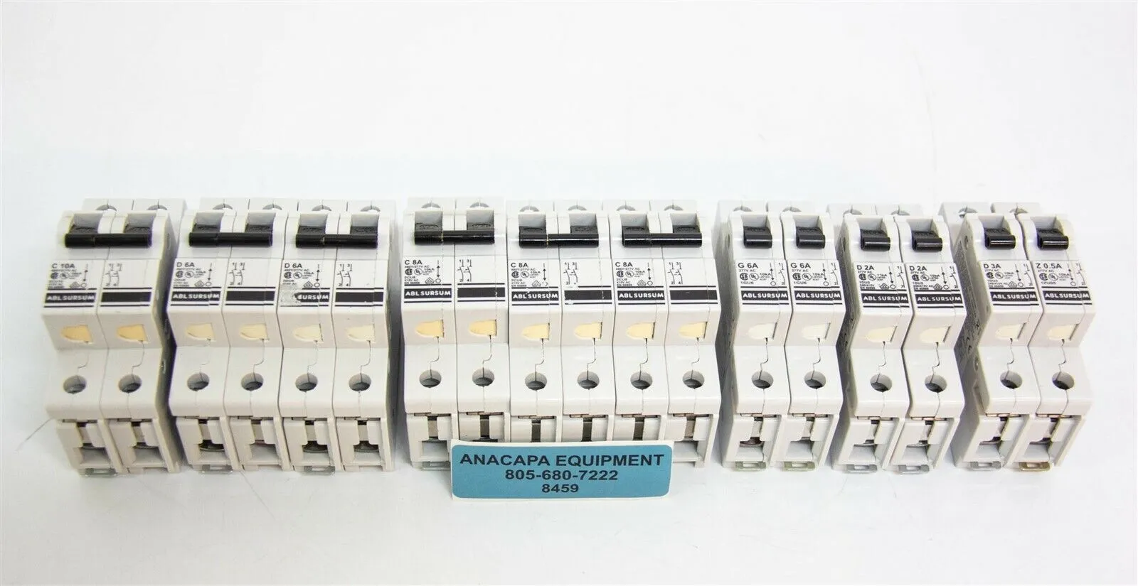 Altech Corp 2CU10 2DU6 2CU8 1GU6 1DU2 1DU3 1ZU05 Circuit Breaker Lot of 12 (8459