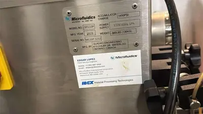 Used MICROFLUIDICS _UNKNOWN_ Homogenizers California US | UNION STANDARD EQUIPMENT CO. #1329240