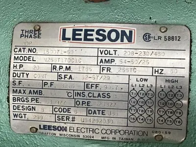USED LEESON ELECTRIC CO N256T17DC1C