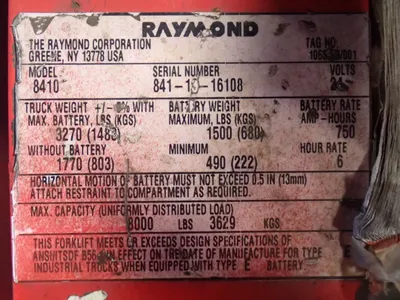 USED THE RAYMOND CORPORATION 8410