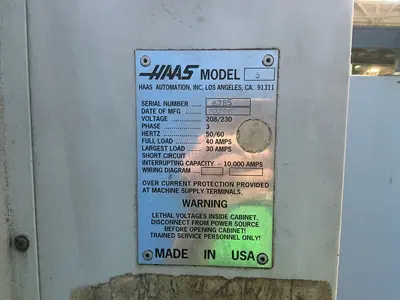Used 1996 HAAS VF3 Vertical Machining Centers Ohio US | HGR 24 #1260821