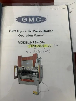 Used 2023 GMC HPB-7006 Press Brakes Georgia US | The Equipment Hub #892324