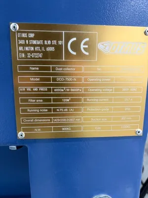 NEW OTINUS Dust Collector DCO-7500-N