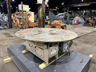 5,500 LBS X 48" AWC (ACCRA-WIRE CONTROLS) MODEL #F-200AF HORIZONTAL PALLET TYPE POWERED DE-COILER: STOCK #19258