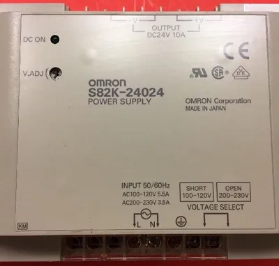 OMRON S82K-24024 POWER SUPPLY INPUT 120/240 OUTPUT 24 VDC 10A. 4B