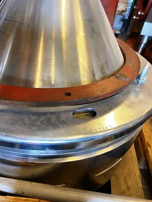 Alfa-Laval MRPX 514 HGV-74C warm milk separator, 316SS.