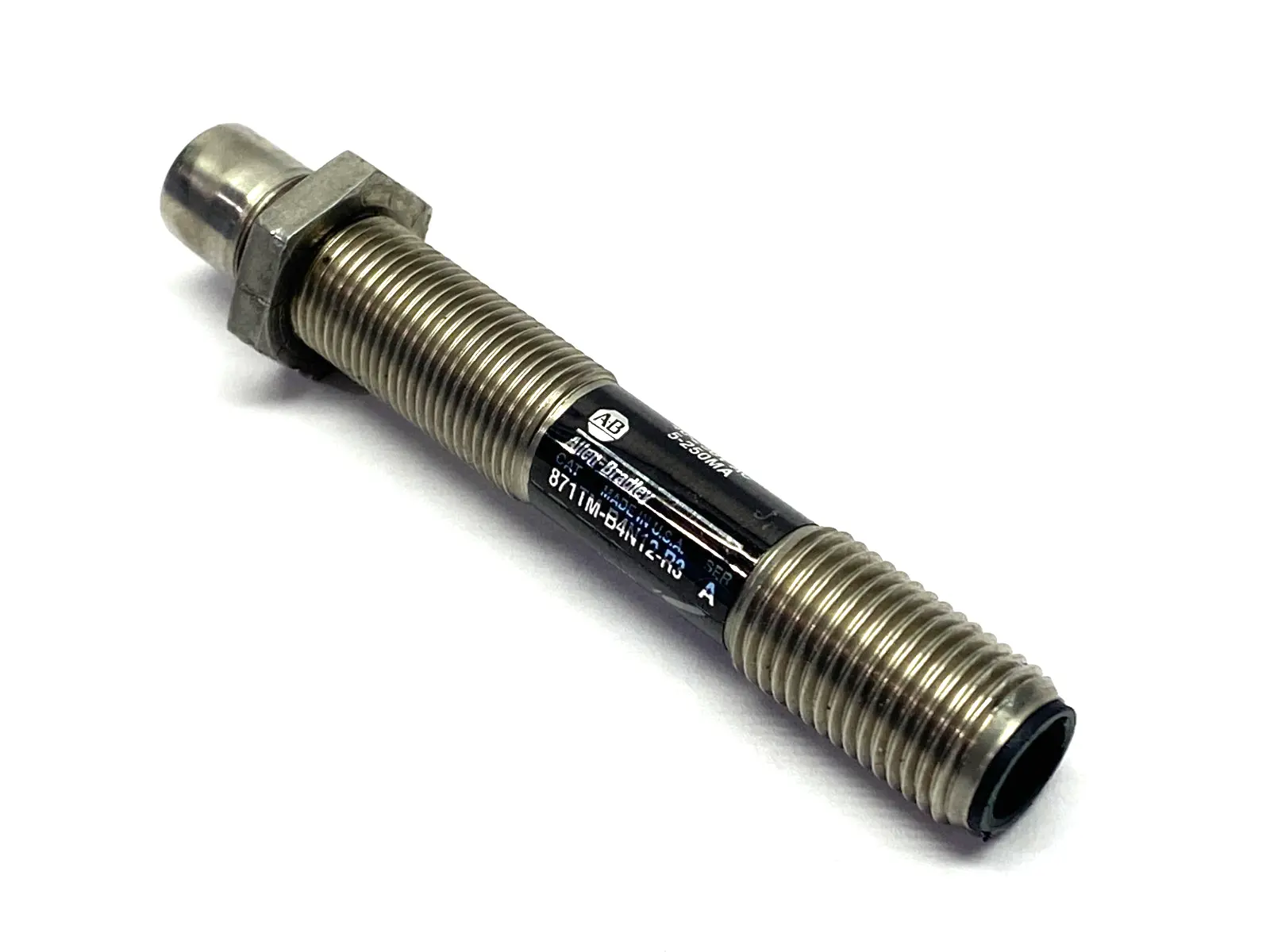 Used Allen-Bradley Ser. A Inductive Sensor 12mm Dia. MISSING HEX NUT Proximity Sensors Michigan US | Maverick Industrial Sales #1470220
