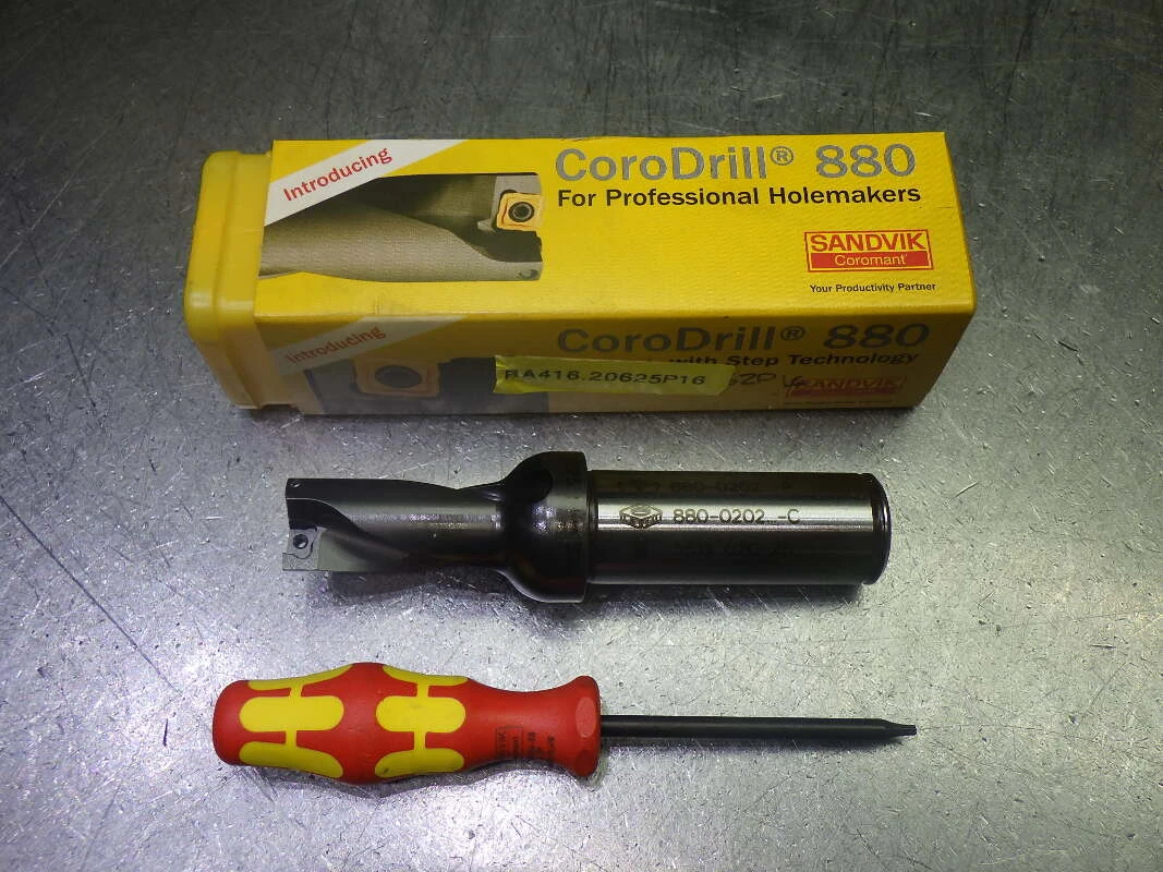 Sandvik 5/8" Coolant Thru Indexable Drill 3/4" Shank A880-D0625LX19-02 (LOC3308A)