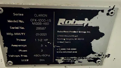 2021 ROBOVENT CFX-1000-1.5-M1338-460 Mist Collectors | Great American Equipment Company (3)