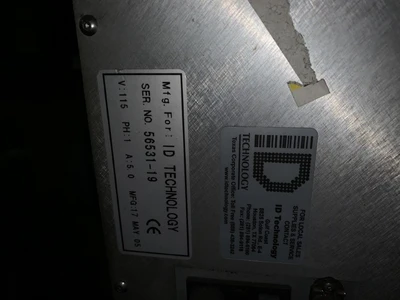 ID Technology Pressure Sensitive Labeler on Adjustable Stand