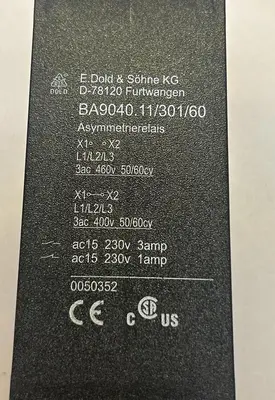 Used DOLD BA9040.11/301/60 Miscellaneous Equipment (Electrical & Power) | Surplus Asset Holdings #1189331