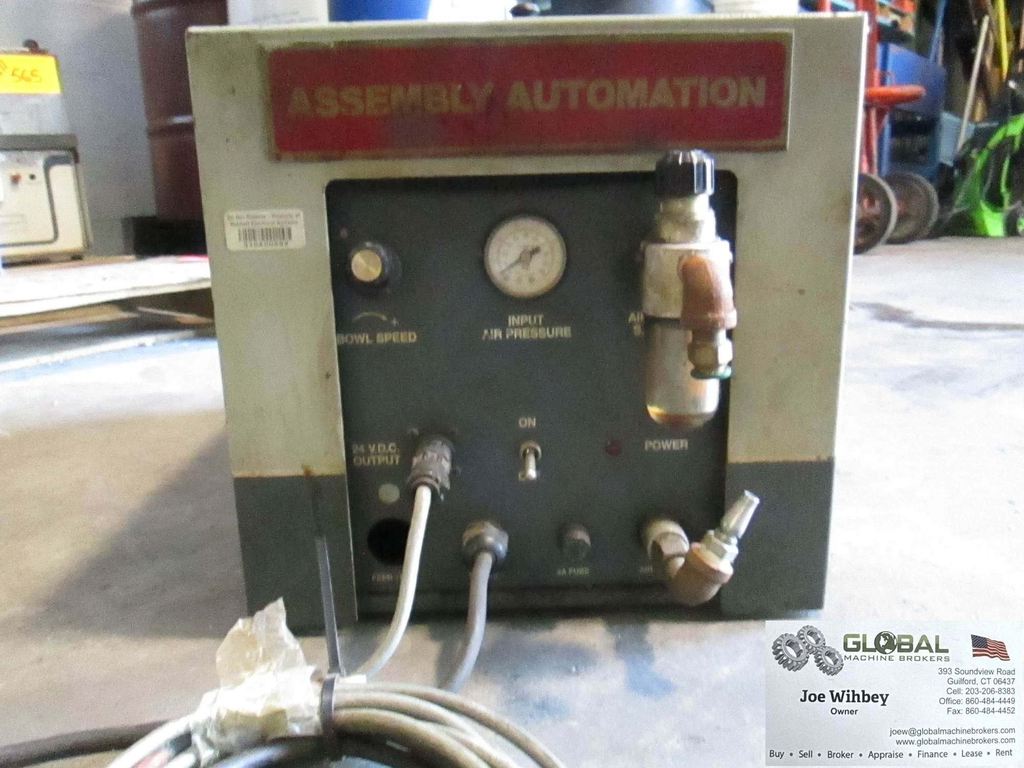 ASSEMBLY AUTOMATION VIBRITORY FEEDER BOWL. 9IN BOWL CLOCKWISE.
