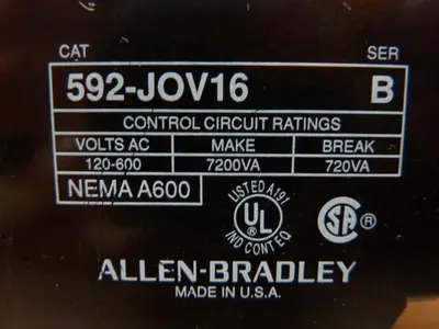 USED ALLEN BRADLEY 592-JOV16 SER B