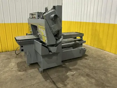 12" X 12" HYD-MECH MODEL #H-12A AUTOMATIC FEED HORIZONTAL SAW PLC-100 CONTROLS & NESTING: STOCK #23723