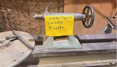 J.A. FAY & EGAN CO. 9' LATHE