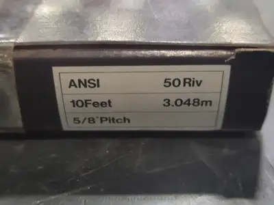 Riveted Roller Chain ANSI 50, 10FT, 5/8" Pitch