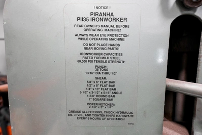 PIRANHA PII35 Ironworkers | Elevation Machine (4)