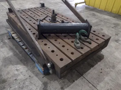 70" X 48" T-SLOTTED ADJUSTABLE ANGLE PLATE: YOBRO #24019