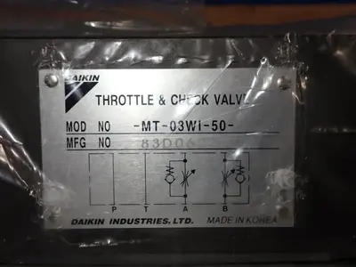 New | in-Stock DAIKEN INDUSTRIES MT03WI50 Valves/Fittings | HGR 24 #732494