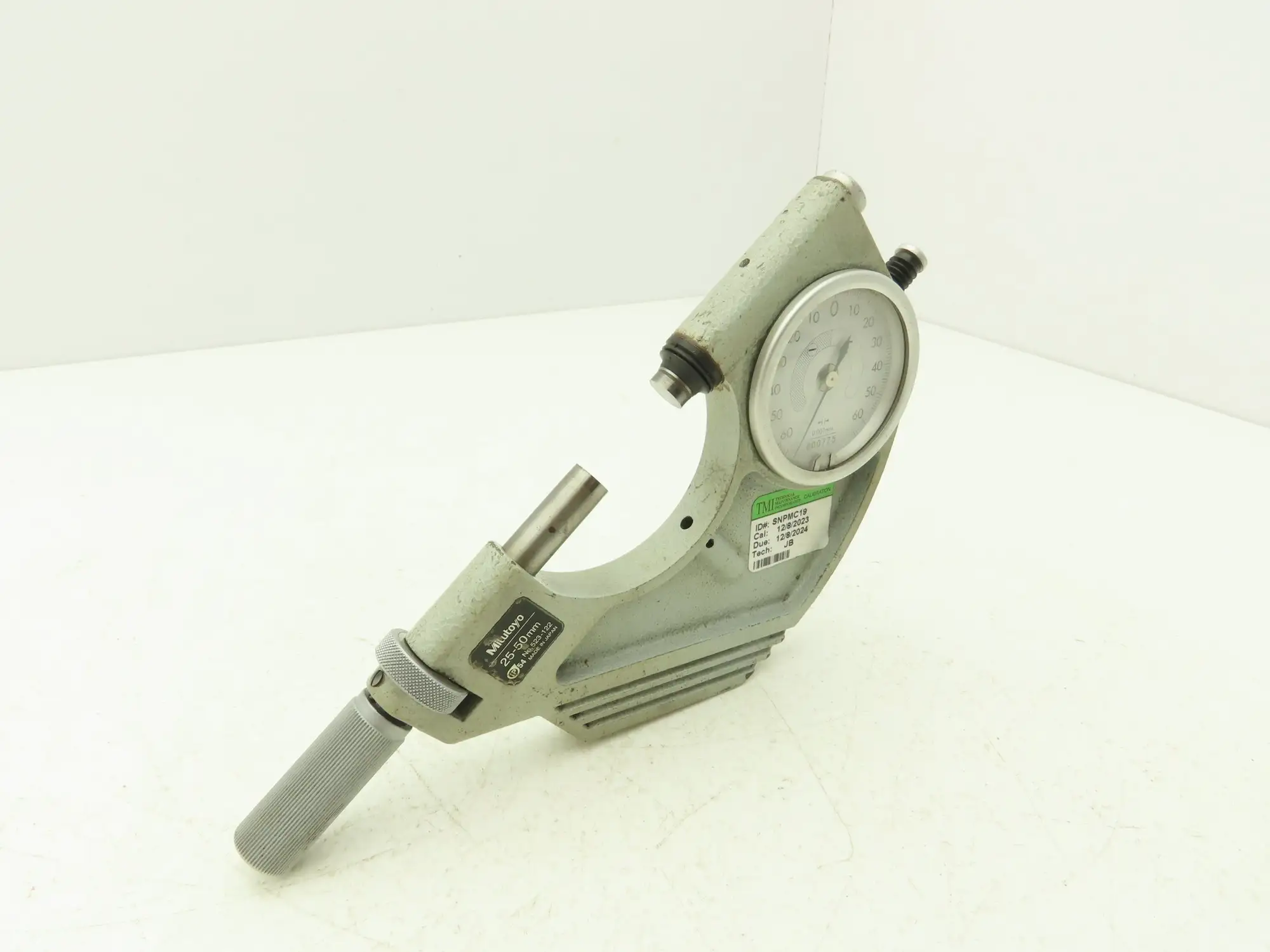Mitutoyo 523-122 Metric Dial Snap Meter 25-50mm .001mm Graduations 0-65mm