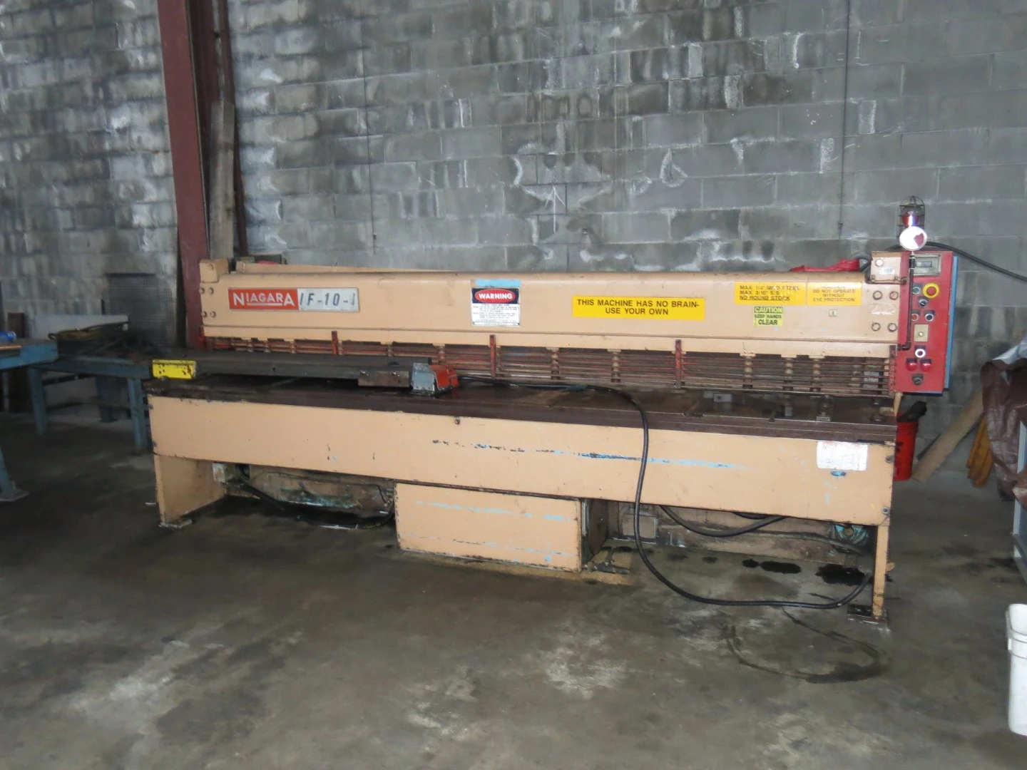 USED NIAGARA 1F 10-1/4 HYDRAULIC SHEAR