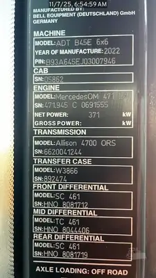Used 2022 BELL B45E Dump trucks Texas US | National Equipment Dealers #1422841