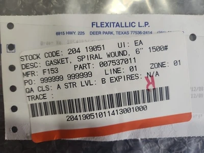 NEW Flexitallic 007537011