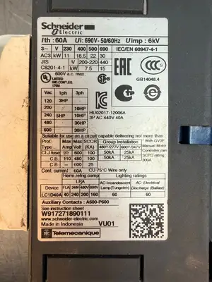 Schneider Electric LC1D40A Contactor (5.3.3)