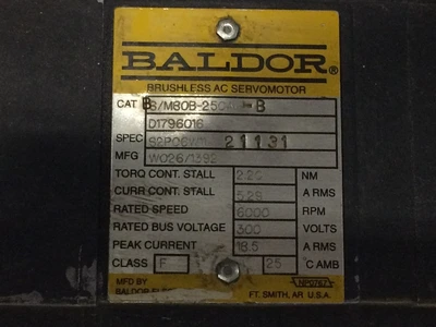 USED LVD BS/M80B-250A-B-BALDOR MOTOR