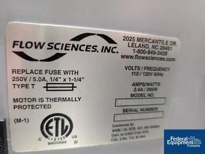 USED Flow Science 36" Flow Sciences Hood, Product 3' VBSE