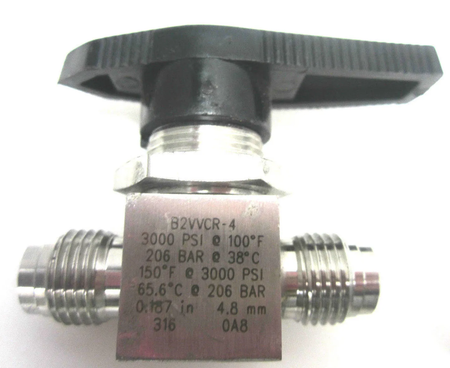 New Hy-Lok B2WCR-4 Ball Valve B2WCR4
